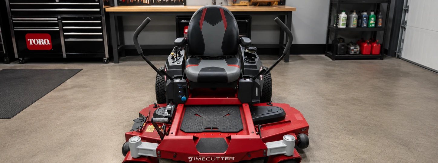 Front view of cleaned Toro mower