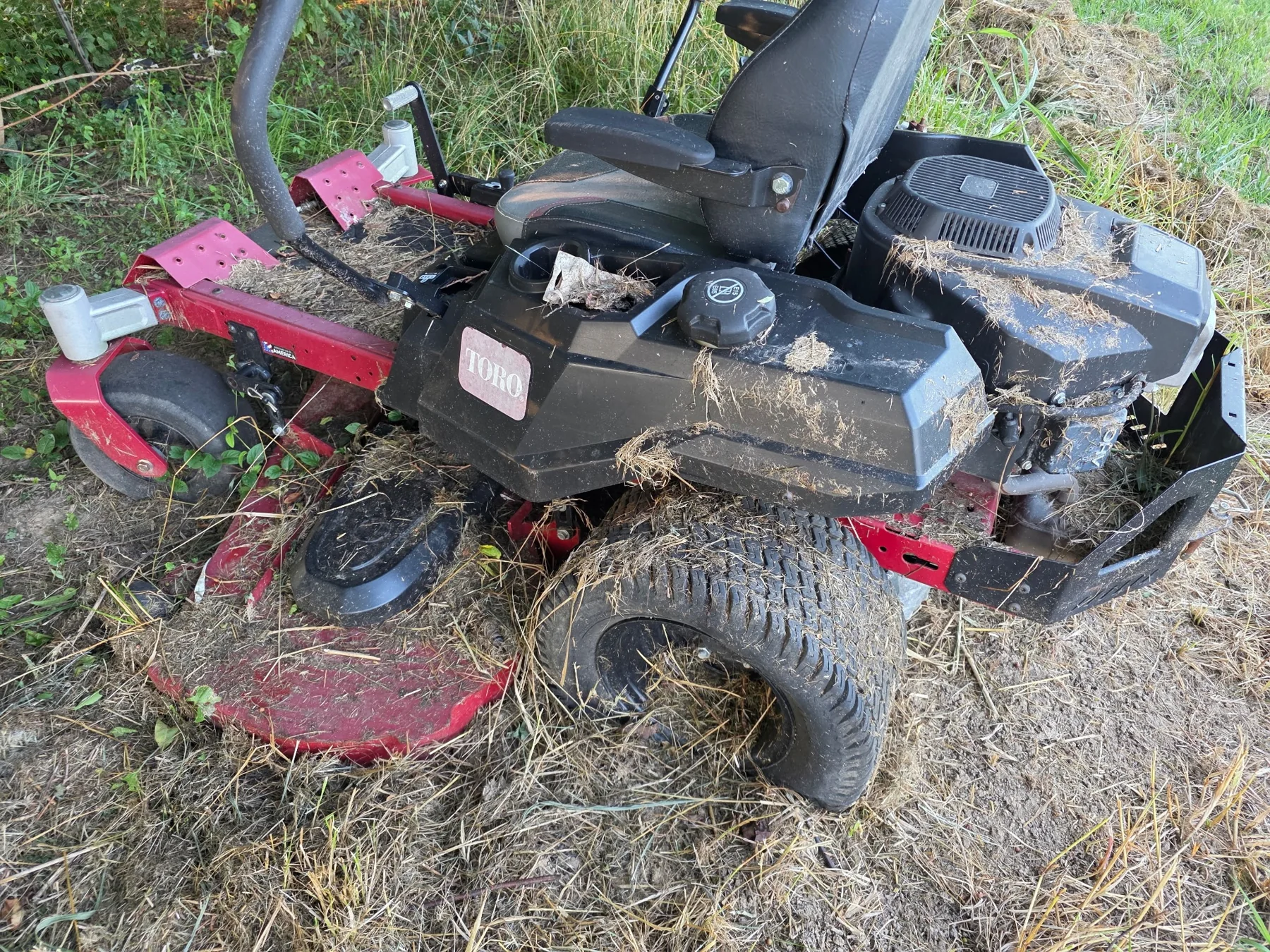 Toro TimeCutter before repair and cleaning